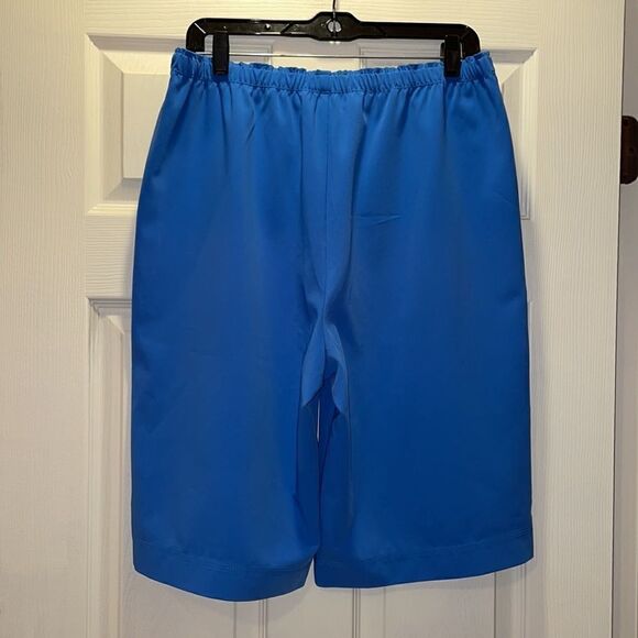 St. John Blue Drawstring Dressy Bermuda Shorts - Picture 6 of 7